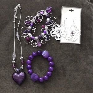 Purple Jewelry Set